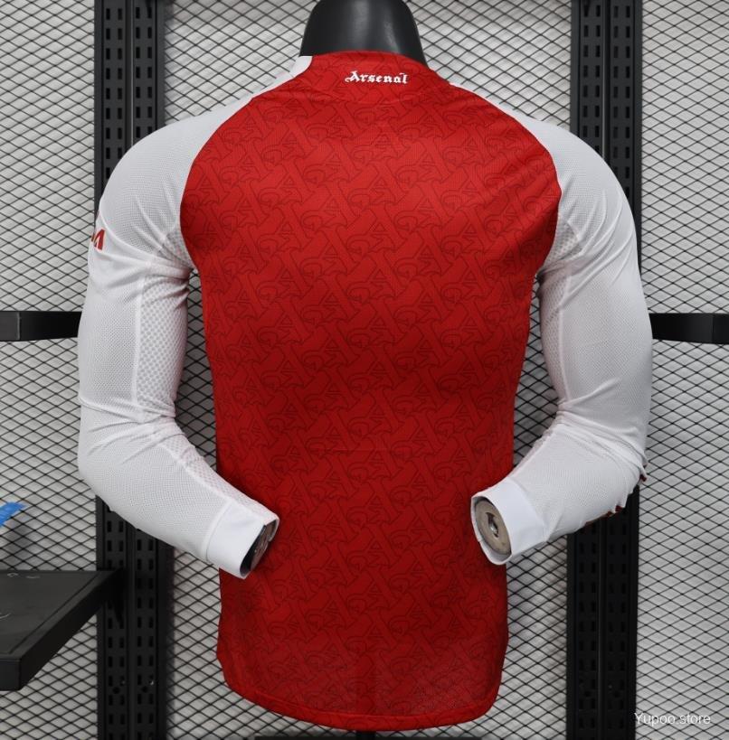 Arsenal Home Shirt 25/26 Mens Long Sleeve Player Version