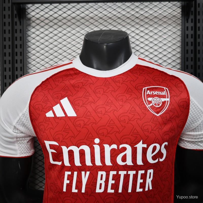 Arsenal Home Shirt 25/26 Mens Player Version Short Sleeve